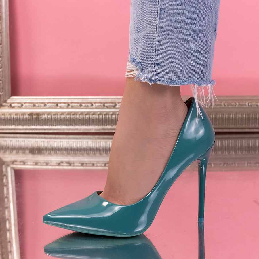 Pantofi dama cu toc Maria - Blue