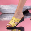 Papuci dama Elisa - Yellow