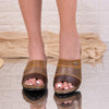Papuci dama cu platforma Solina - Brown