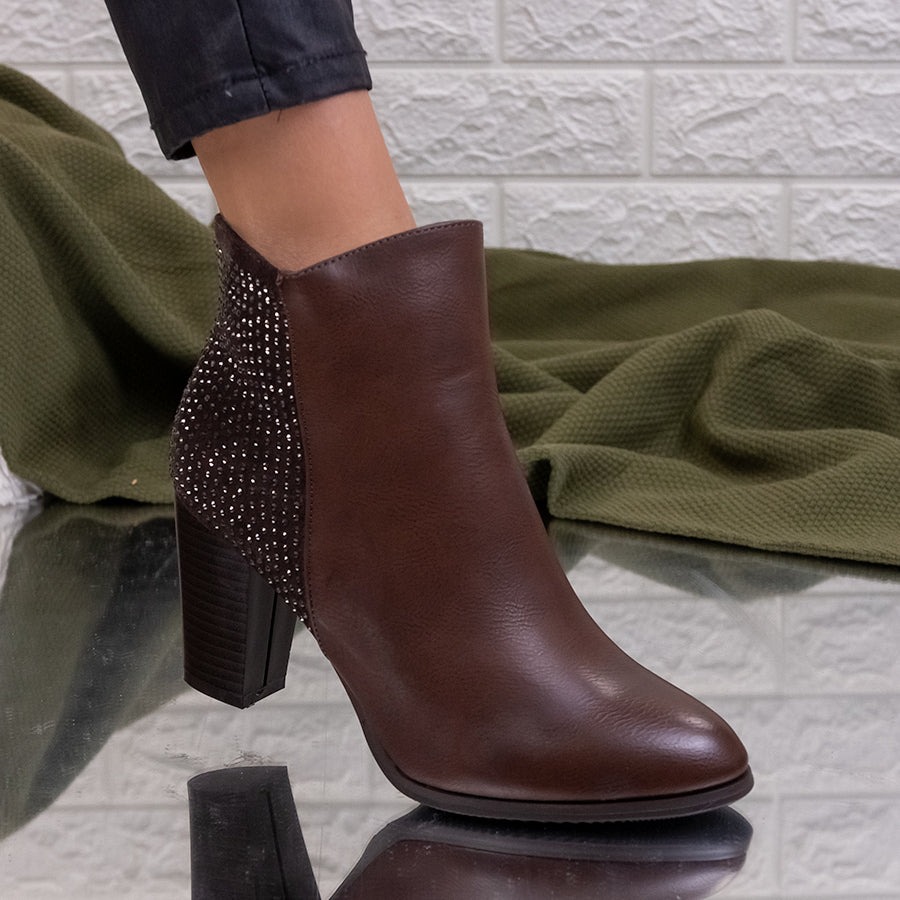 Botine dama Ilaya - Brown