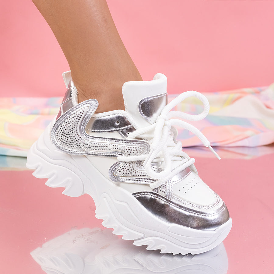 Pantofi sport Shanaya - White