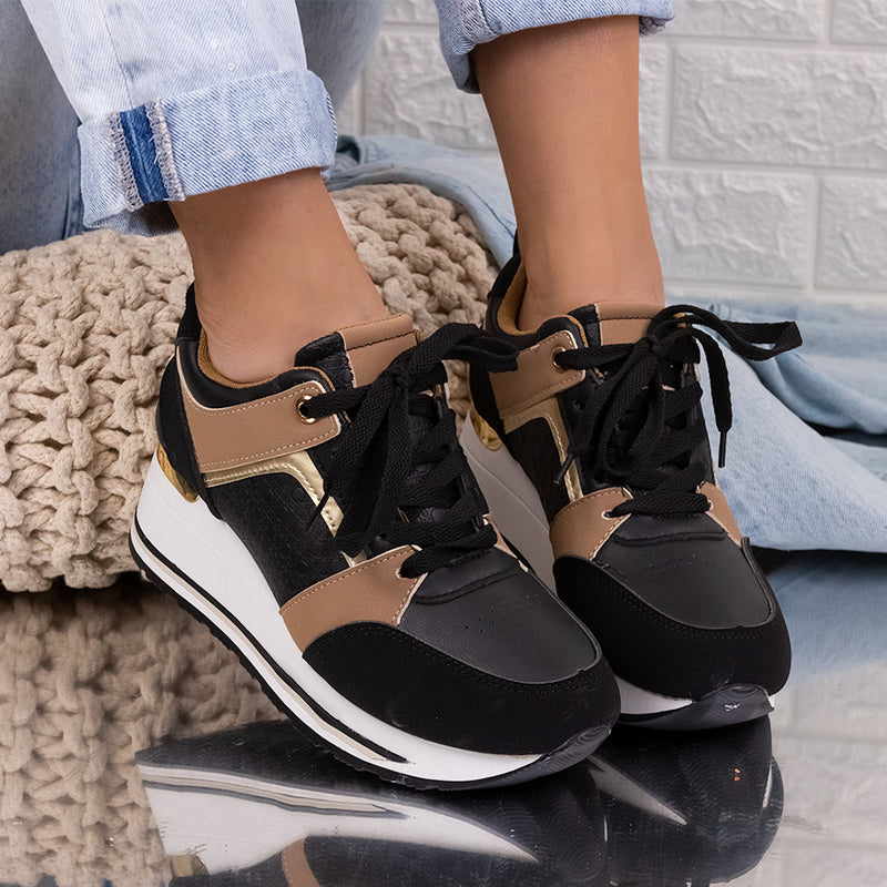 Pantofi sport cu platforma Tereza - Black