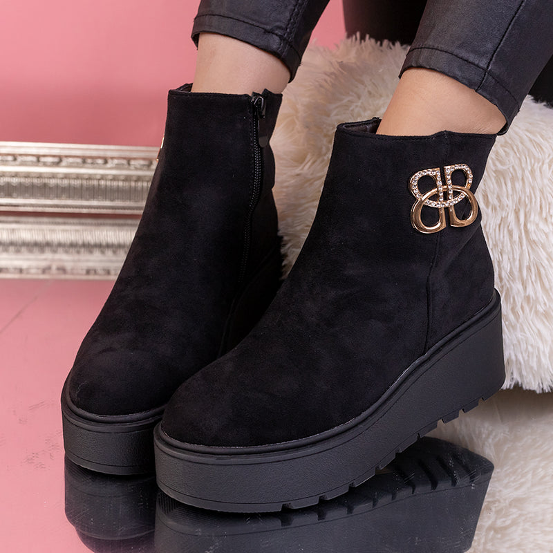 Ghete dama cu platforma Odesa - Black