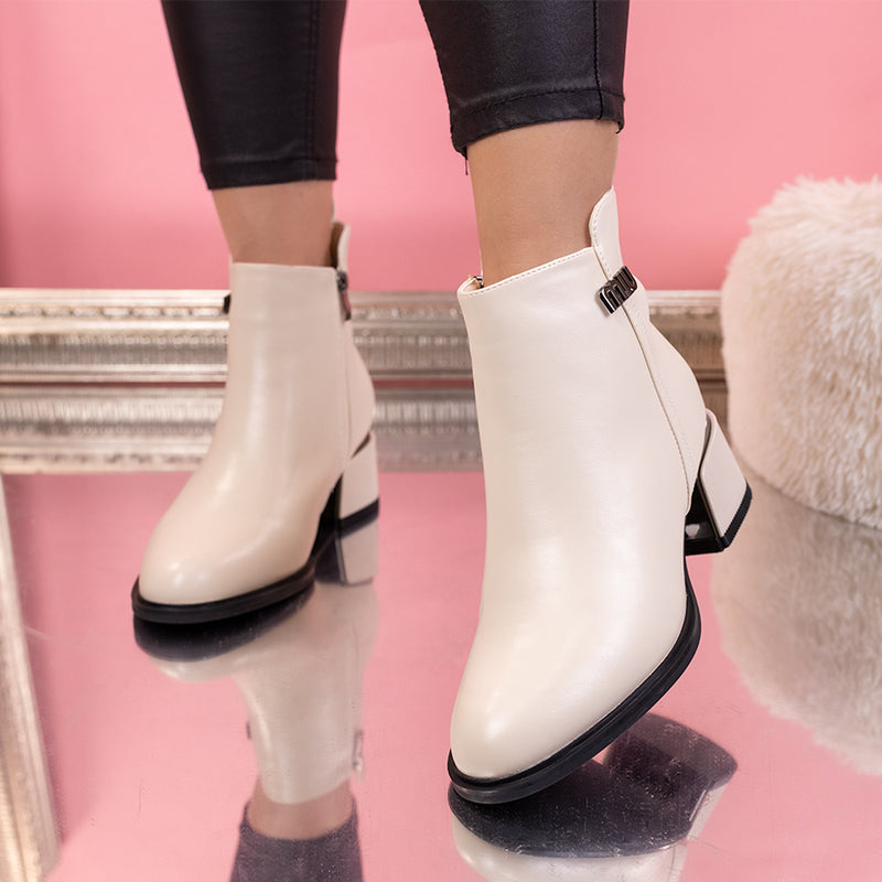 Botine dama Tilana - Beige
