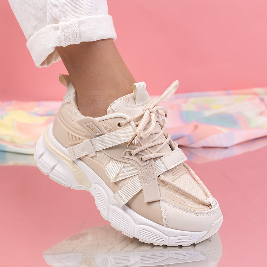 Pantofi sport Nastya - Beige