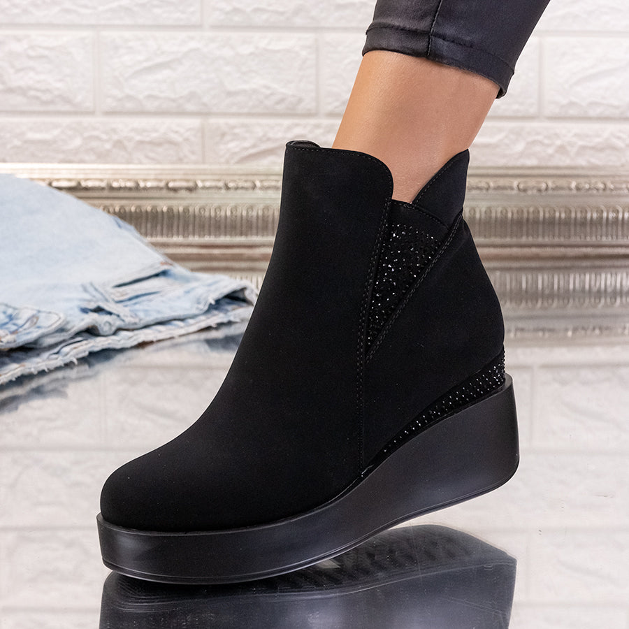 Ghete dama cu platforma Rayana - Black