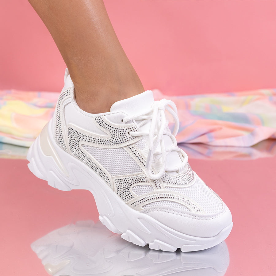 Pantofi sport Lorina - White