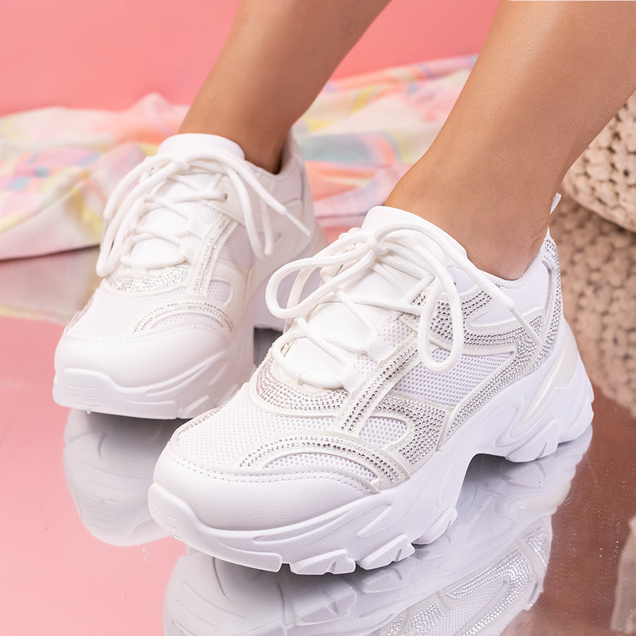 Pantofi sport Lorina - White