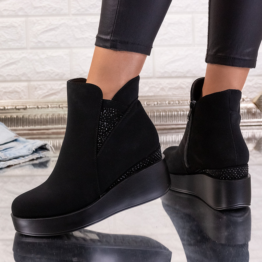 Ghete dama cu platforma Rayana - Black