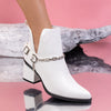 Botine dama Valesa - White