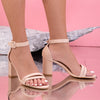 Sandale dama cu toc Samaya - Beige