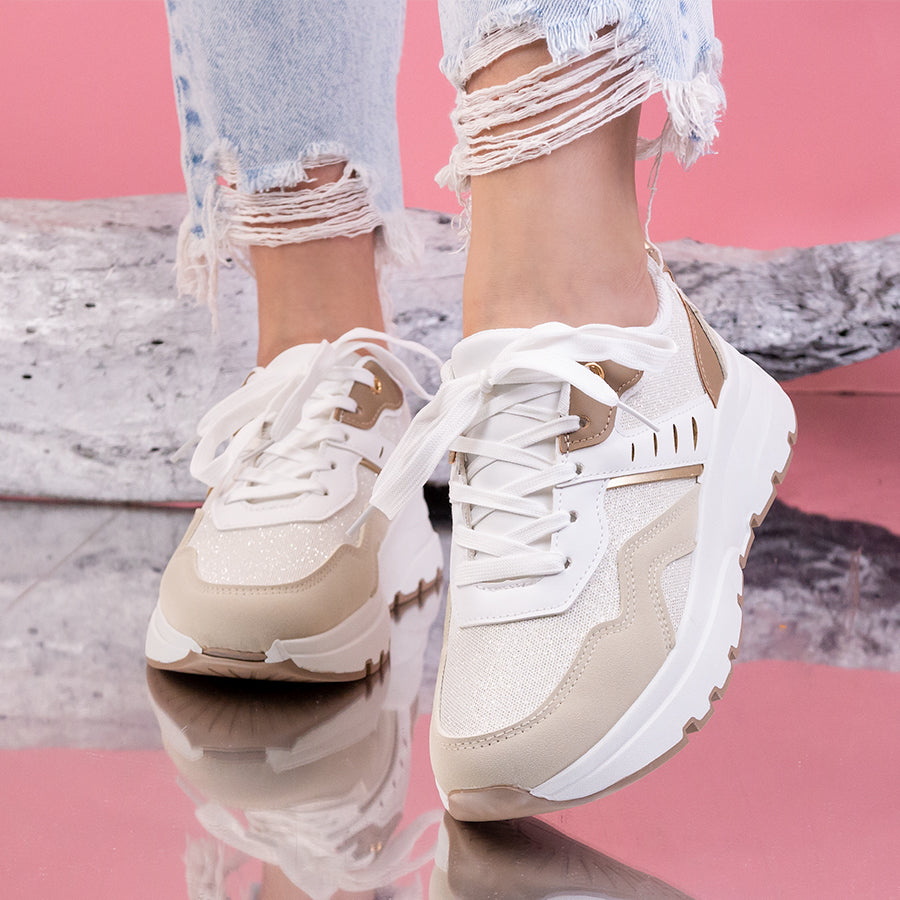 Pantofi sport Stivi - Beige