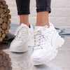 Pantofi sport cu platforma Ekrina - White
