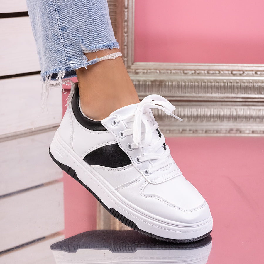 Pantofi sport Alita - White/Black