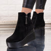 Ghete dama cu platforma Alissa - Black