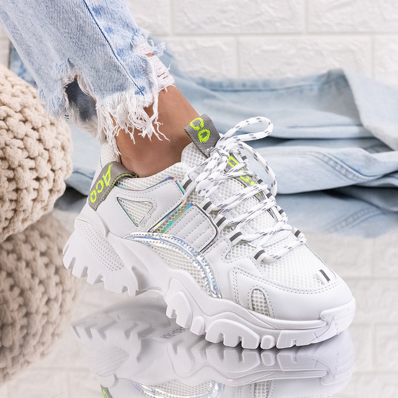 Pantofi sport Devona - White/Silver