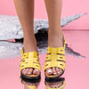 Sandale dama Amika - Yellow