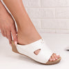Papuci dama cu platforma Desina - White