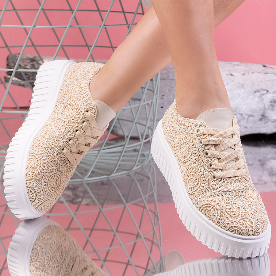 Pantofi sport Mirna - Beige