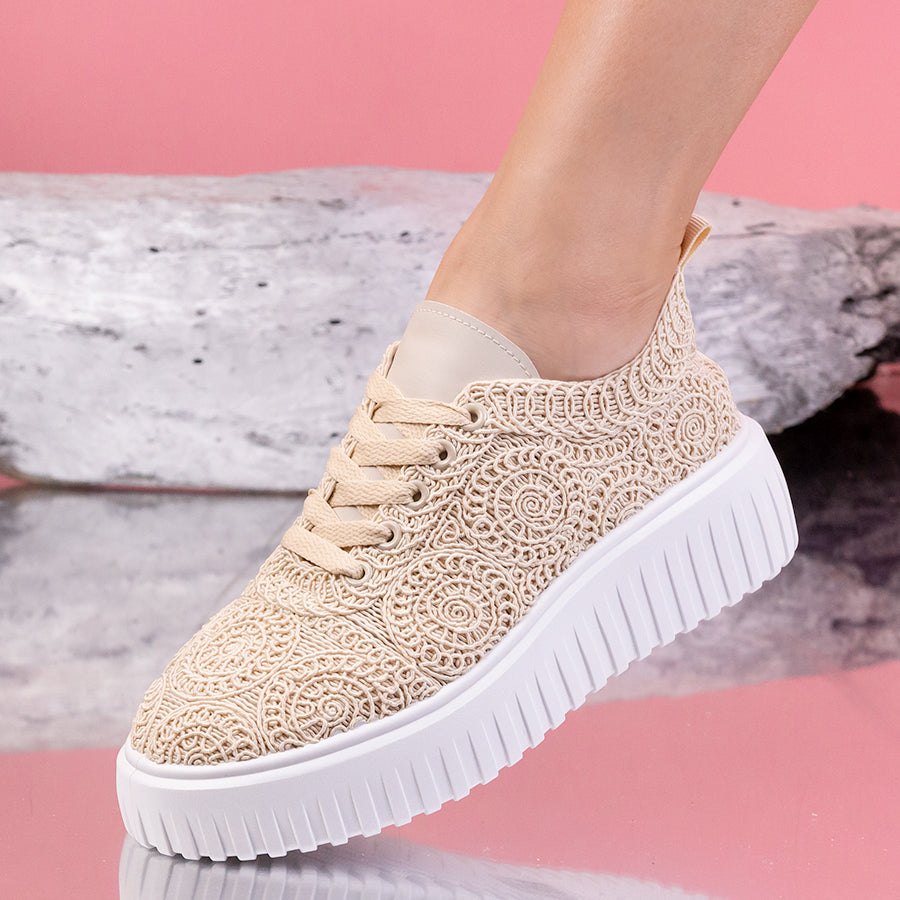 Pantofi sport Mirna - Beige