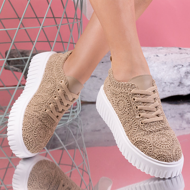 Pantofi sport Mirna - Khaki
