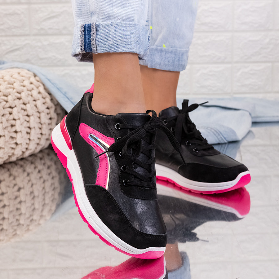 Pantofi sport Nalina - Black/Pink