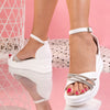 Sandale dama cu platforma Sidny - White