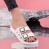 Papuci dama Misty - White
