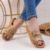 Papuci dama Misty - Beige