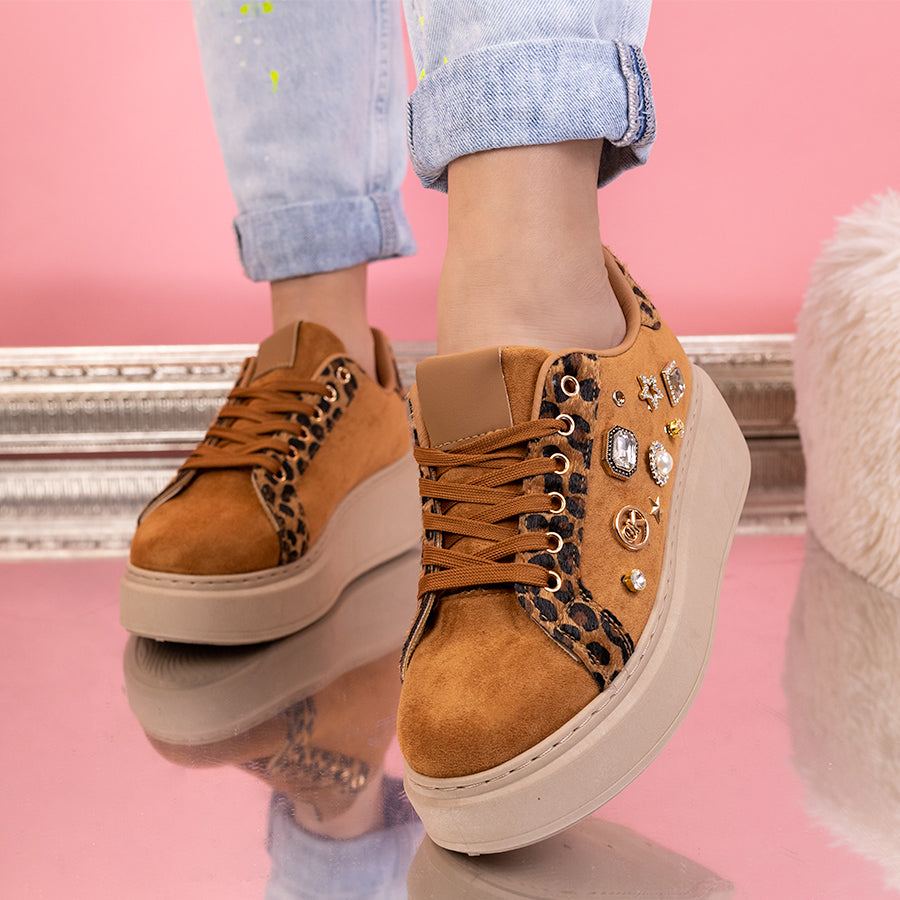Pantofi sport Delinda - Camel