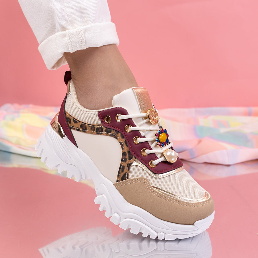 Pantofi sport Wonda - Wine