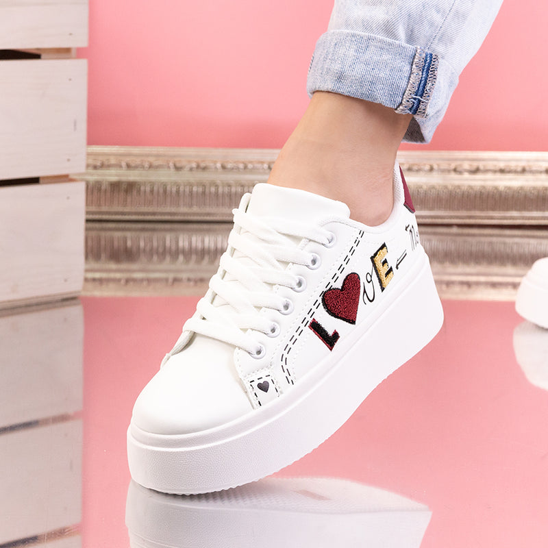 Pantofi sport Melody - White/Wine