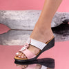 Papuci dama Lusina - White/Pink