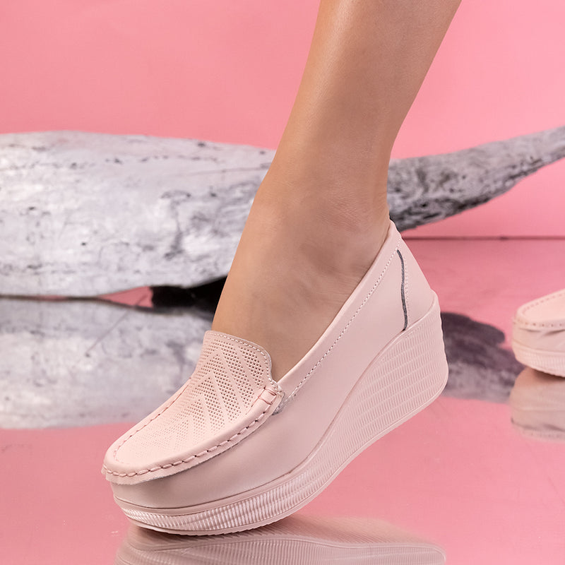 Pantofi dama cu platforma Aurelia - Pink