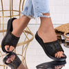 Papuci dama cu platforma Sibel - Black