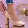 Pantofi dama cu toc Donatela - Khaki