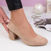 Pantofi dama cu toc Kaleopa - Beige