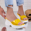 Papuci dama cu platforma Niki - Yellow