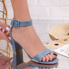 Sandale dama cu toc Delina - Blue