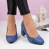 Pantofi dama cu toc Kaleopa - Navy