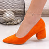 Pantofi dama cu toc Lemana - Orange