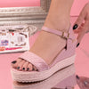 Sandale dama cu platforma Liona - Pink