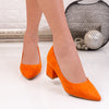 Pantofi dama cu toc Lemana - Orange