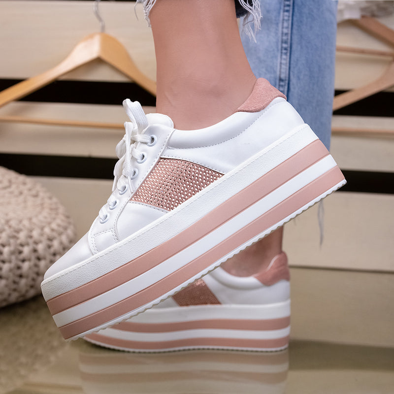 Pantofi sport Nivea - White/Pink