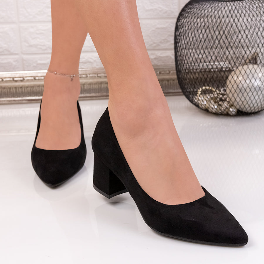 Pantofi dama cu toc Lemana - Black