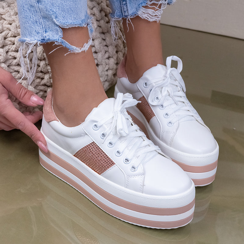 Pantofi sport Nivea - White/Pink