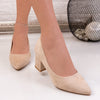 Pantofi dama cu toc Lemana - Beige