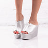 Papuci dama cu platforma Natali - Silver