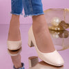 Pantofi dama cu toc Mareta - Beige