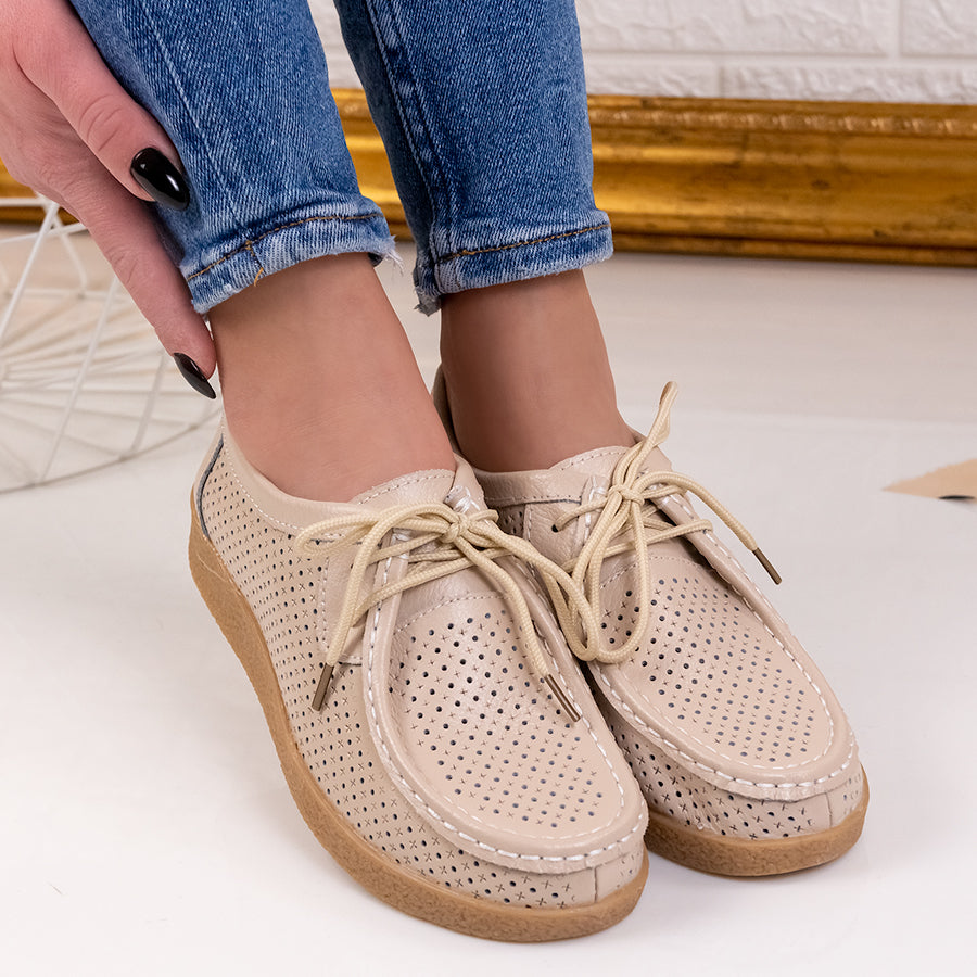 Mocasini dama Kim - Beige